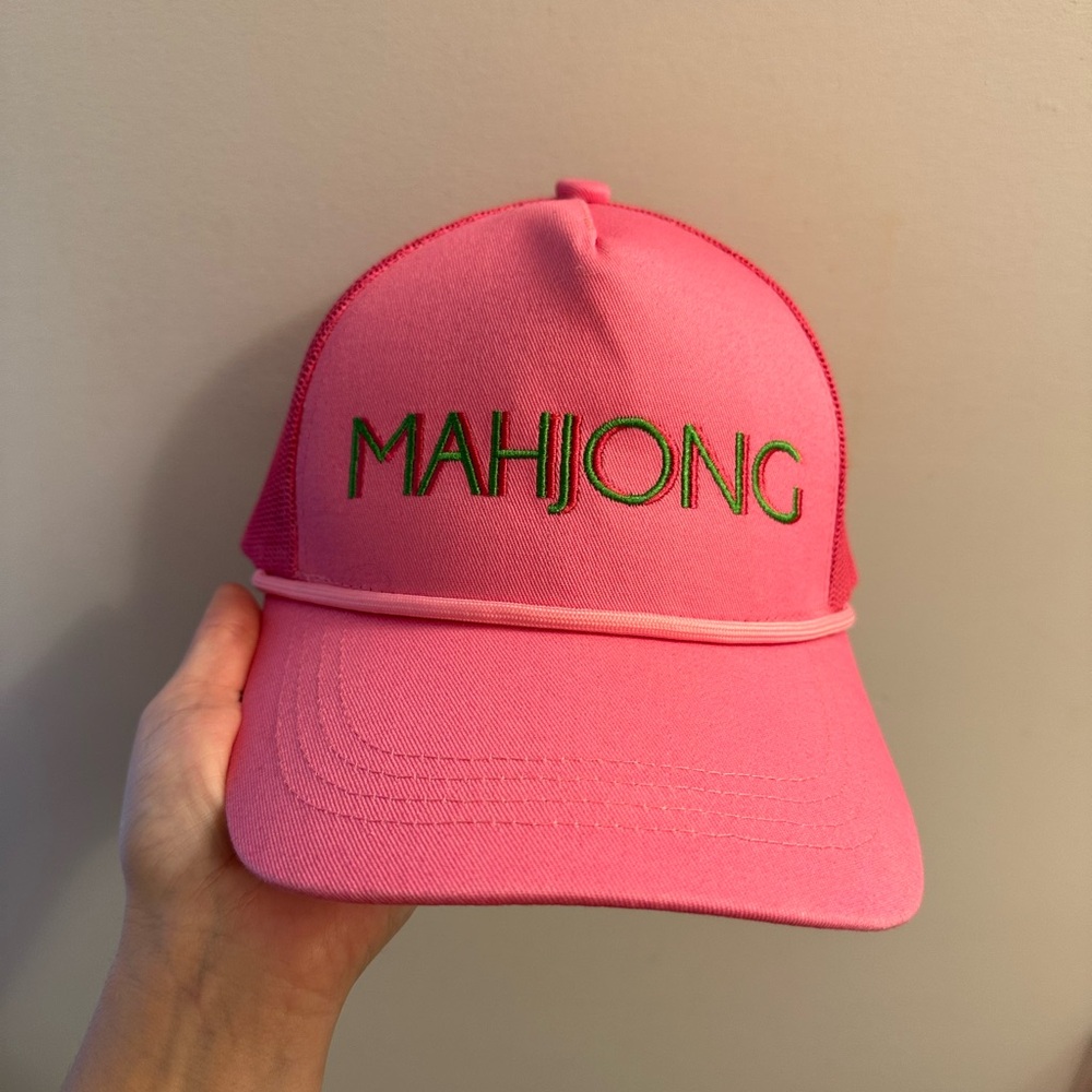 SOLD | Mahjong Pink Trucker Hat